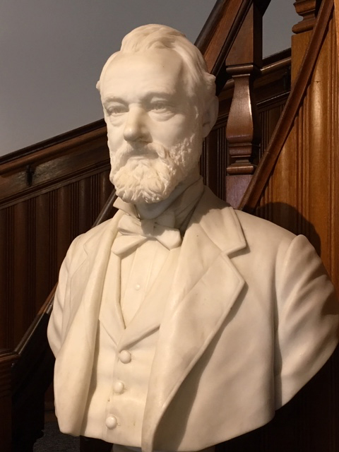 A bust of Franklin Fairbanks
