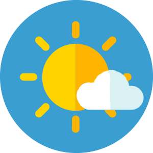 Daytime Cloudy and Sunny Weather Icon